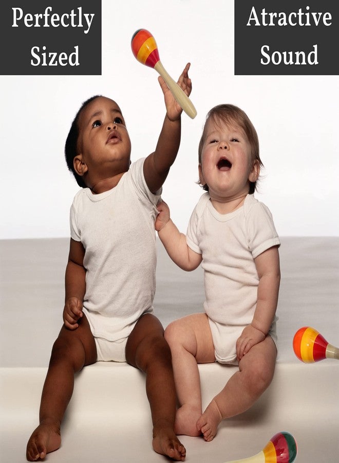 Gift Equals Love Wooden Hand Crafted Baby Rattles 2 pcs Babies, Infants, Non Toxic Finished Safely Handcrafted with Nice Sound Making Toy- Multi Color (Egg Shaker) - Image 5